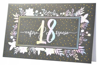 Zaproszenie Zp-009 Urodziny 18 (Osiemnastka) Kukartka