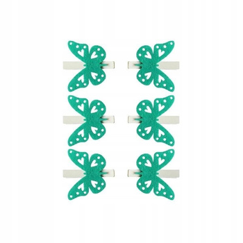 Klamerki Filcowe 6Szt Zielone Incood