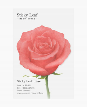 Kartki Samoprzylepne Róża Czerwona S Appree