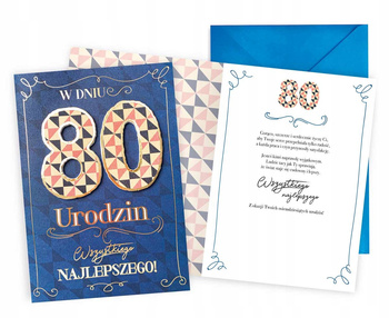 Karnet Dkp-030 Urodziny 80-Latka (Cyfry) Kukartka