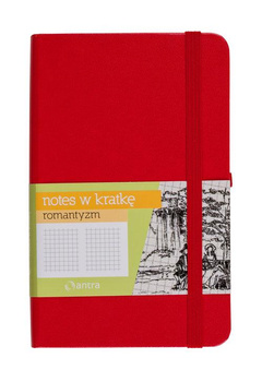 Notes Romantyzm A5 Kratka Czerwony  Antra