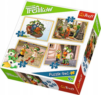 Puzzle 4W1 Przygody Treflików Trefl