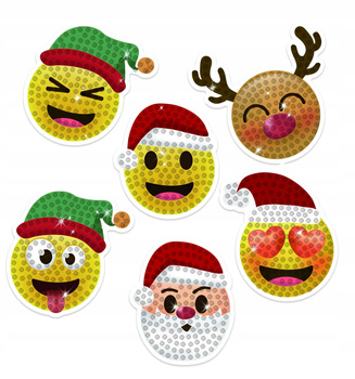 Haft Diamentowy Naklejki Świąteczne Emotikony Dpcraft