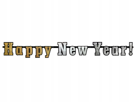 Baner Holograficzny Happy!, 15 X 142 Cm Partydeco