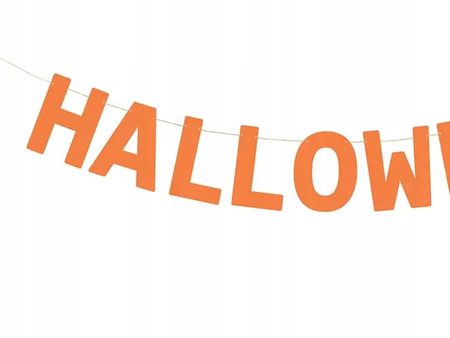 Baner Halloween, 2.5 M, Pomarańczowy Partydeco