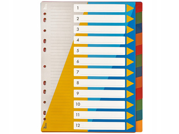 Przekladki Pp A4 Numeryczne 1-12 Tetis