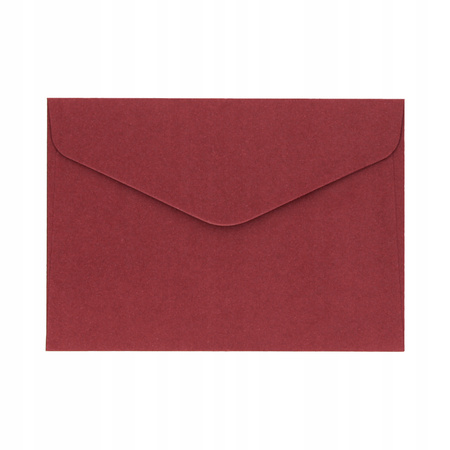 Koperta C6 Gład.Bordo 120g 10szt Galeria Papieru
