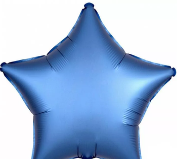 Balon Foliowy 18" Str "Satin Star", Niebieski Mat Godan