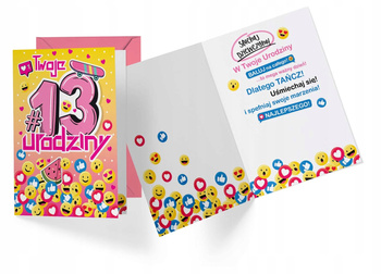 Karnet PR-335 Urodziny 13 (cyferki)