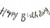 Baner Happy Birthday, Złoty, 16.5x62cm Partydeco