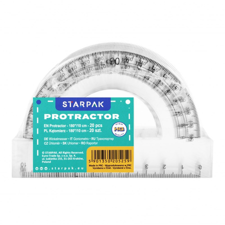Kątomierz 180 10cm Starpak