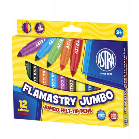 Flamastry Astra jumbo 12 kolorów Astra