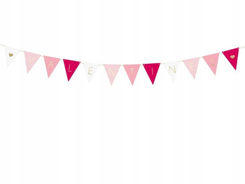 Girlanda Valentines - Flagietki, Mix, 2,1 M. Partydeco