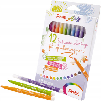 Flamastry Spieralne 12kol. Scs2e-12 Pentel