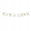 Baner Mąż Żona, Biały, 15 X 110 Cm Partydeco