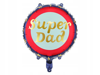 Balon Foliowy Super Dad, 45 Cm, Mix Partydeco
