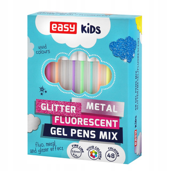 Długopis 48Szt.Komplet Fluo/Metal/Glitter Easy