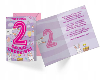 Karnet Pr-281 Urodziny 2 (Cyferki) Kukartka