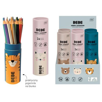 Kredki Ołówkowe Bb Kids 24k Tuba Friend Interdruk