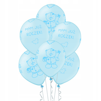 Balony 30 Cm Miś - Mam Już, P. Baby Blue Partydeco
