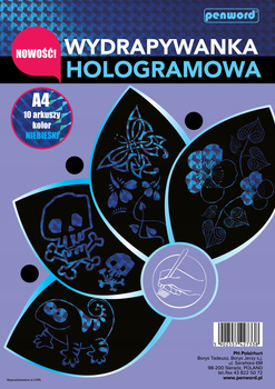 Wydrapywanka Hologramowa A4 Niebieska 2 Rylce Penword