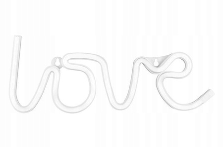 Neon Led - Love, Biały, 34,5x13cm Partydeco
