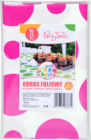 Obrus Folia W Grochy Różowy Arpex