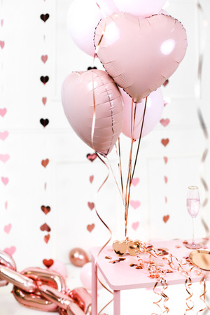 Balon Foliowy Serce, 45 Cm, Jasny Różowy Partydeco