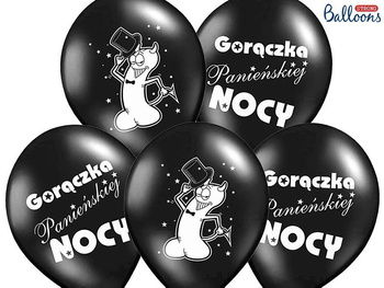 Balony 30 Cm Gorączka, P. Black Partydeco