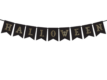 Baner Halloween, Czarny, 20X175Cm Partydeco