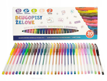 Zestaw Długopisów Żelowych 30 Szt. Majewski