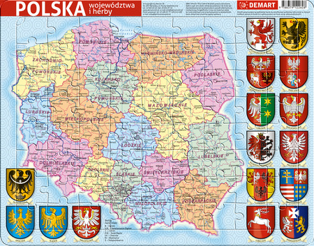 Puzzle Ramkowe - Polska Administracyjna Demart