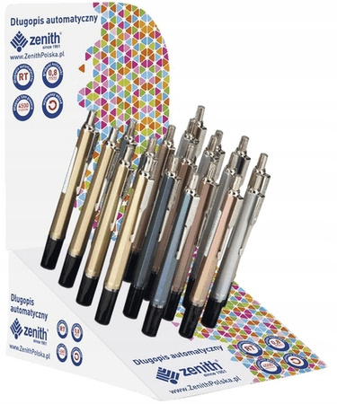 Długopis automatyczny Zenith 7 - 1 sztuka , mix kolorów metalicznych Astra