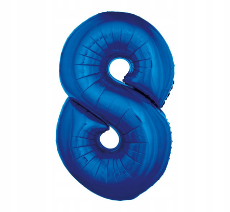 Balon Foliowy "Cyfra 8", Niebieska, 92 Cm Godan
