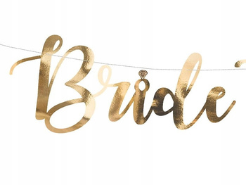Baner Bride To Be, Złoty, 80X19Cm Partydeco