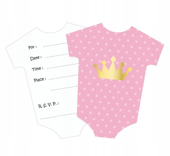 Zaproszenia Z Kopertą, "Little Girl", Różowe, 6 Szt. Kk Godan