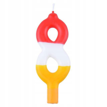 Świeczka Cyferka - Kolor Nr 8 1Szt. 10.5Cm Arpex