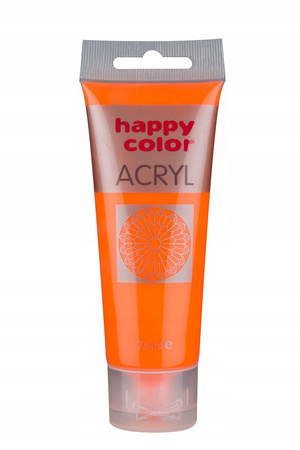 Farba Akrylowa 75Ml, Różowy Fluo, Happy Color