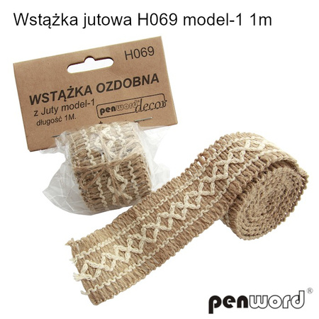 Wstążka Jutowa H069 Model-1 1m Penword