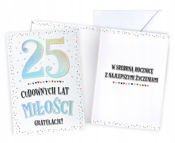 Karnet V-082 Rocznica ślubu 25