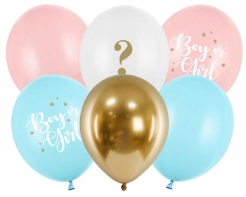 Balony 30cm, Boy Or Girl, Mix Partydeco