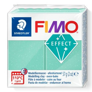 Kostka Fimo Effect 57G, Zielony Jadeit, Transp-Perłowy, Masa Termoutwardzalna, Staedtler