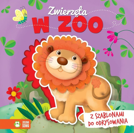 Książka Z Szablonem. Zwierzęta W Zoo Zielona Sowa..