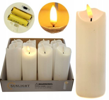 Świeca Led Biała 15cm A7041 Grande