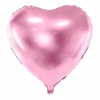 Balon Foliowy Serce, 61Cm, Jasny Róż Partydeco