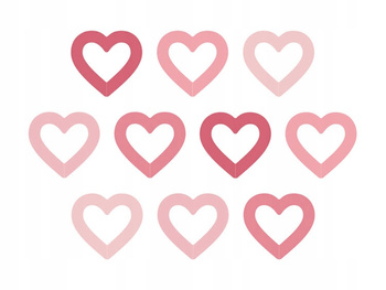 Znaczniki Na Kieliszki Serca, 6.5x6 Cm, Mix Partydeco