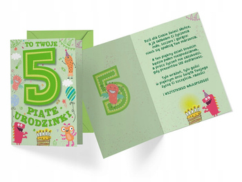Karnet Pr-288 Urodziny 5 (Cyferki) Kukartka