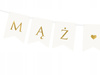 Baner Mąż Żona, Biały, 15 X 110 Cm Partydeco