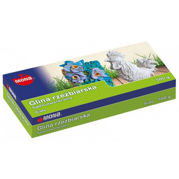 Glina Rzeźbiarska Samoutwardzalna Biała Mona 500 G Mona