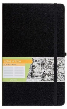 Notes Romantyzm A6 Linia Czarny Logo Antra